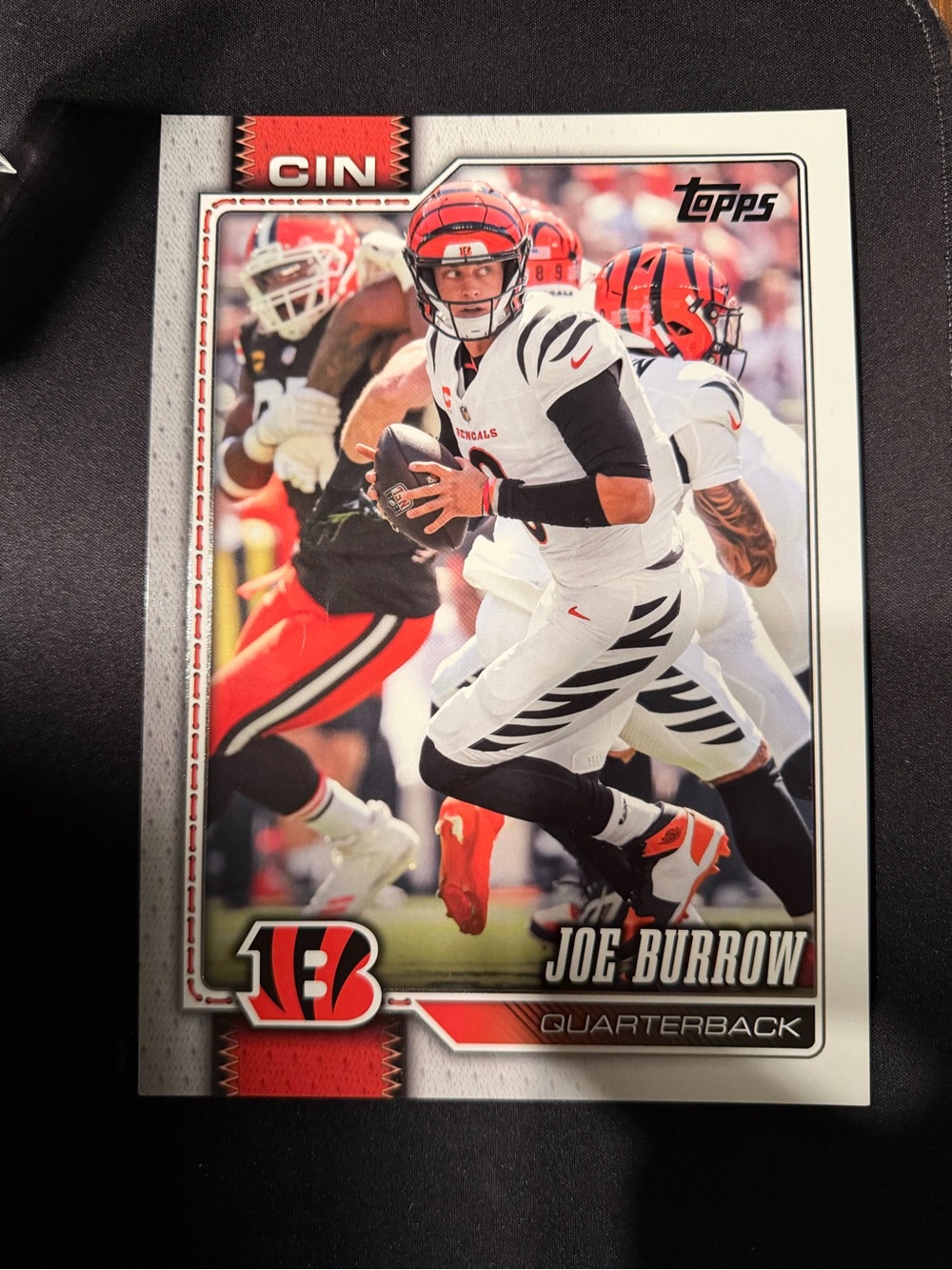 2026 Topps NFL Joe Burrow JUMBO Football Trading Card